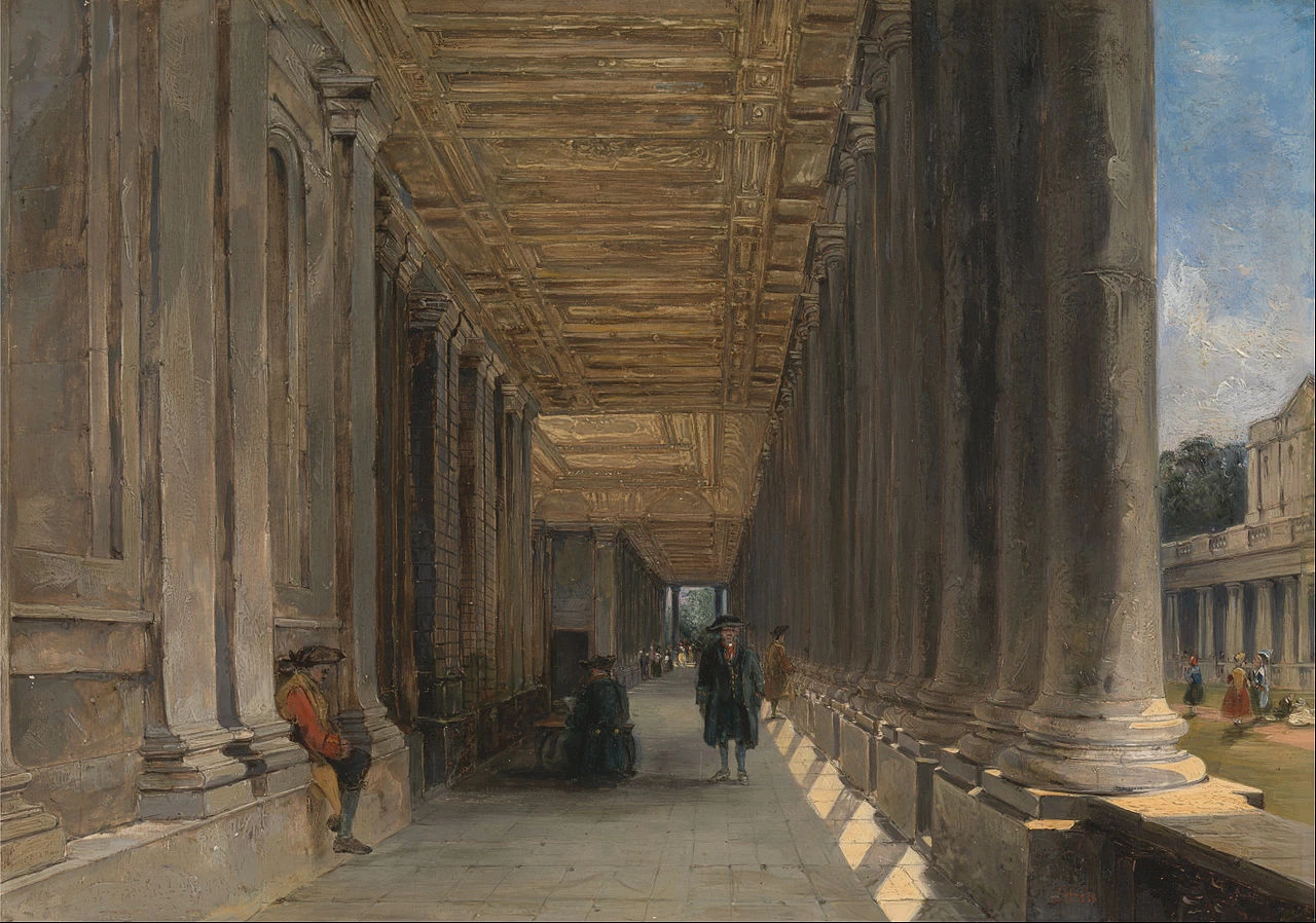 Il colonnato della Queen Mary's House, Greenwich - Yale Center for British Art, New Haven